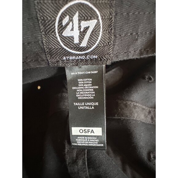 Pittsburgh Pirates 47 Brand Adjustable Black Hat MLB Pennsylvania Sport - Picture 4 of 5